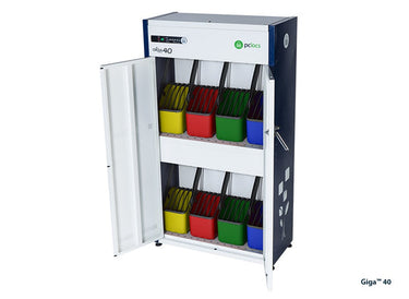 Portable device baskets from Giga 40 Charging Cabinet for easy device distribution